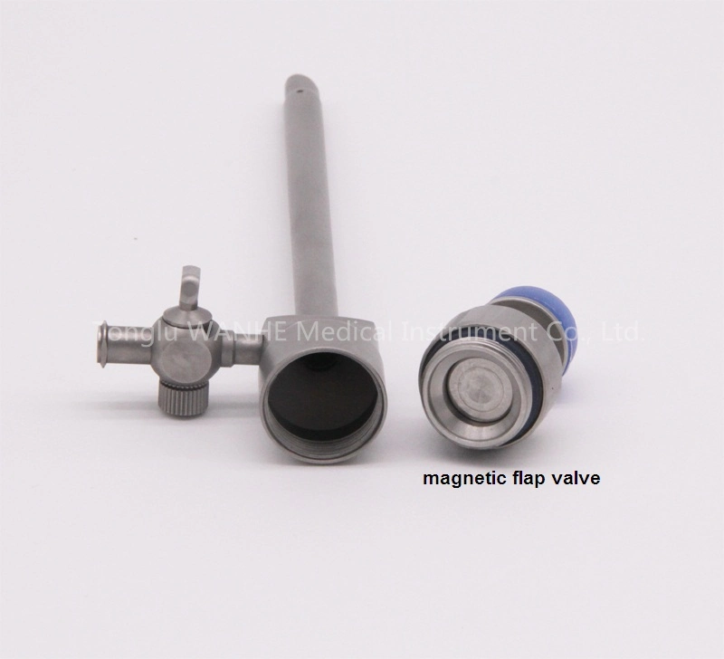 Laparoscopic Instrument Reusable Magnetic Flap Valve Trocar