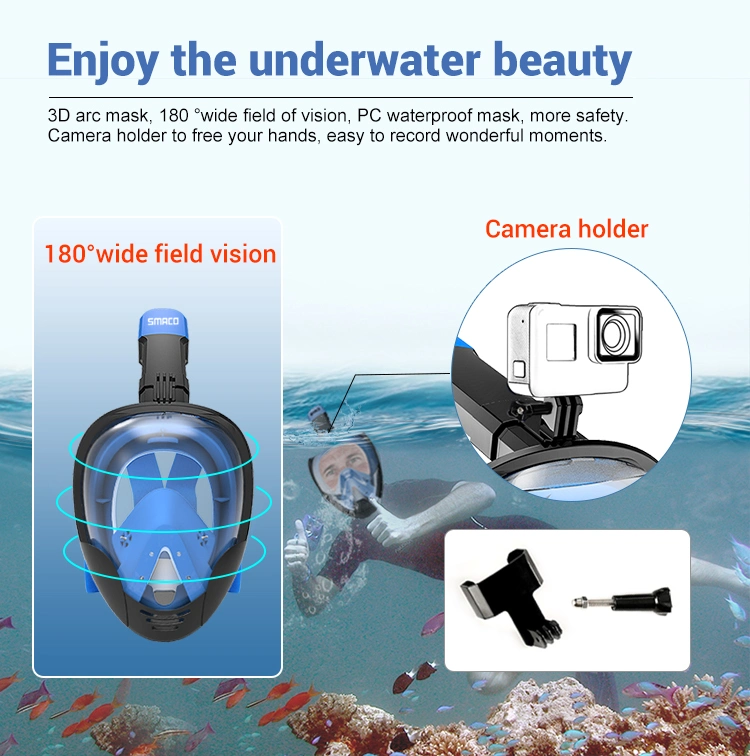 2020 Top Seller Amazon Full Face 180 Degree Scuba Diving Mask Factory Direct Sale Diving Equipment