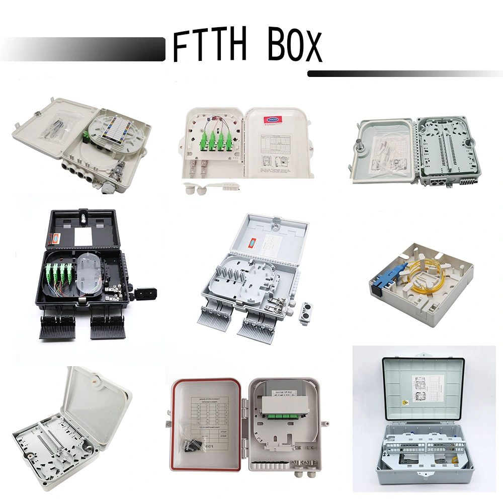 Outdoor Indoor Fiber Optic Distribution Box / FTTH Cable Termination Box with Lgx Cassette Splitter
