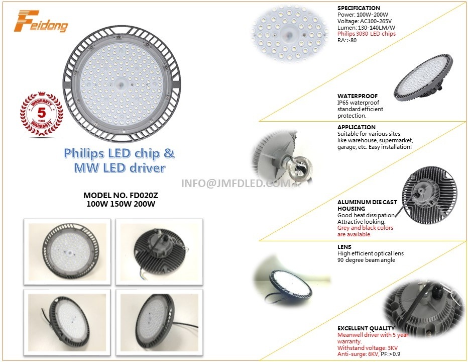 High Bay Factory LED Light Fixtures High Quality Super Brightness UFO LED High Bay Lighting