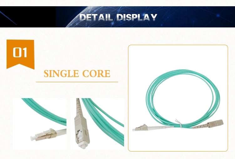 Duplex Sc LC Patchcords Om3 Blue Single Mode Cable Fiber Optic Patch Cord