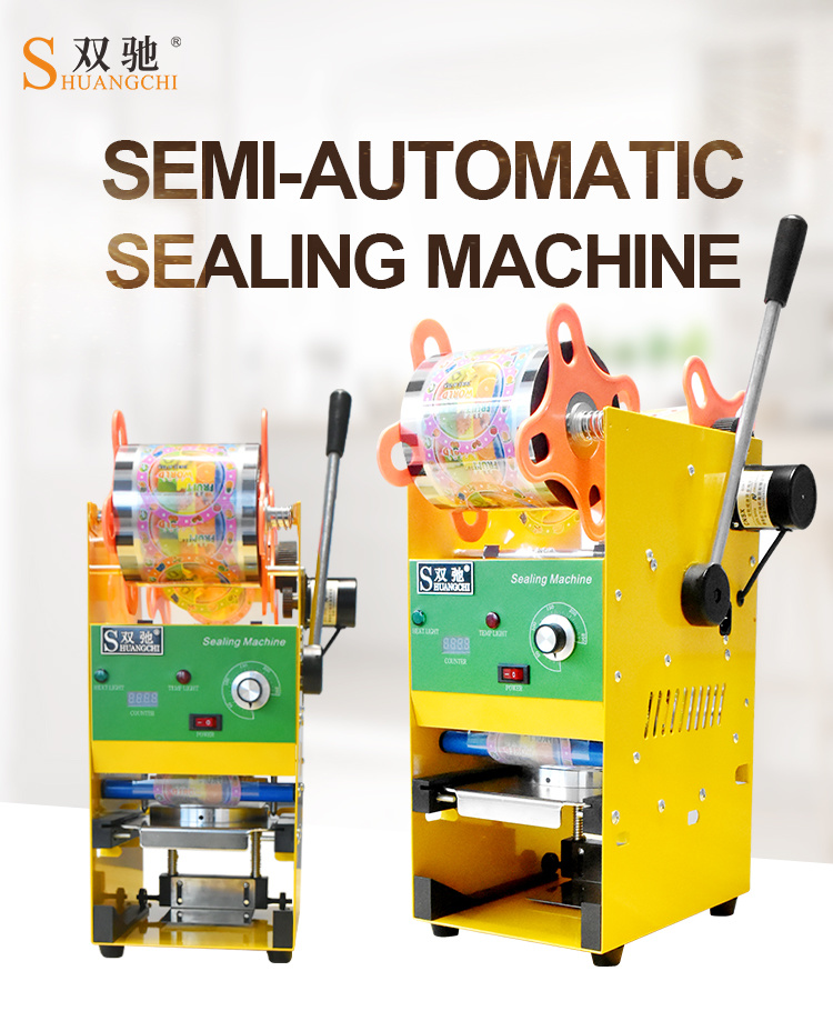 Semi-Automatic Cup Sealing Machine Bubble Tea Stainless Steel Cup Sealer