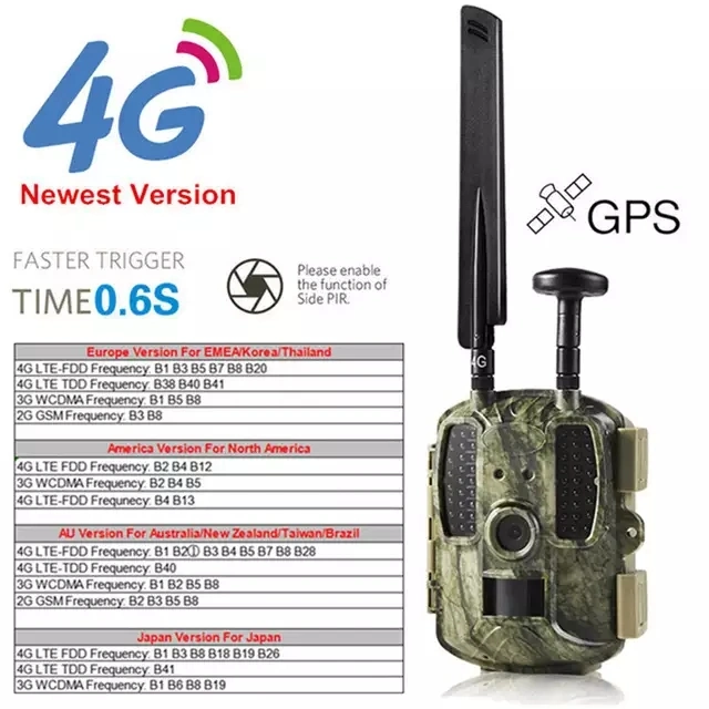 4G GPS Hunting Camera or Hunting Wild Animals, Wildlife Camera, Security Camera, Hunting Trail Camera, Outdoor Camera, Hunting Video