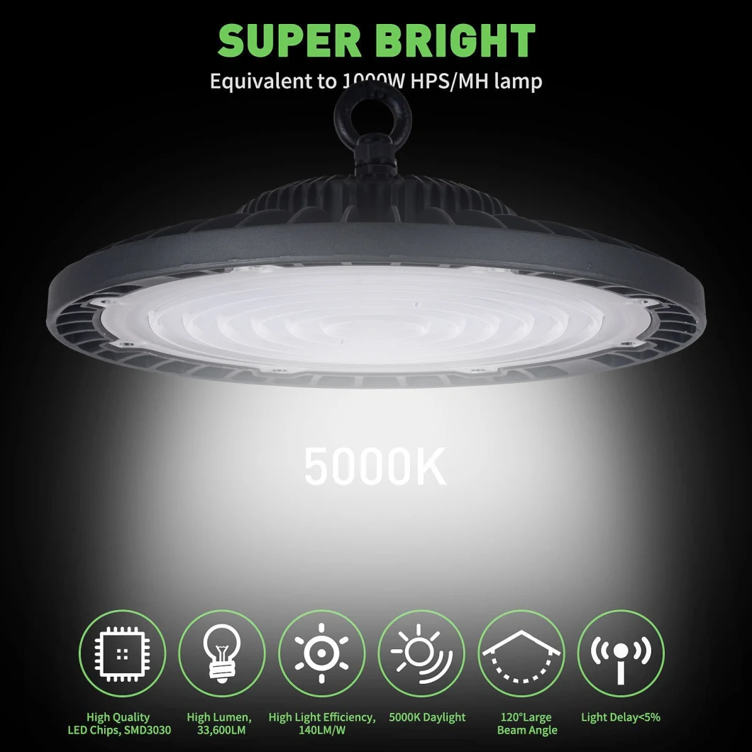 High Quality Super Brightness Warehouse Aluminum IP65 Waterproof 150W 240W LED High Bay Light