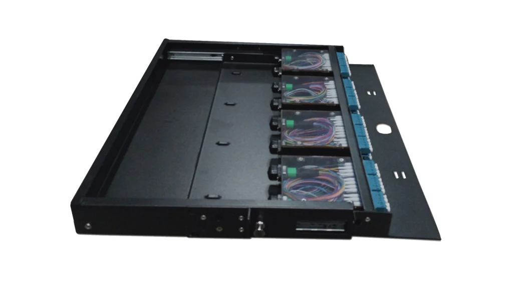 19inch 1 U 96 Cores MPO Cassette Loaded Fiber Optic Patch Panel