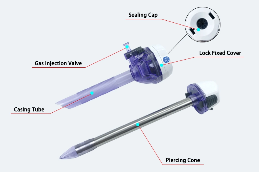 Plastic Laparoscopy Protection Disposable Endoscopic Laparoscopic Trocar for Laparoscopic Operation