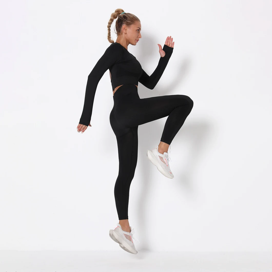 Women High Quality Gym Wear Yoga Wear Set Sports Wear Fitness Clothing Running Leggings Set