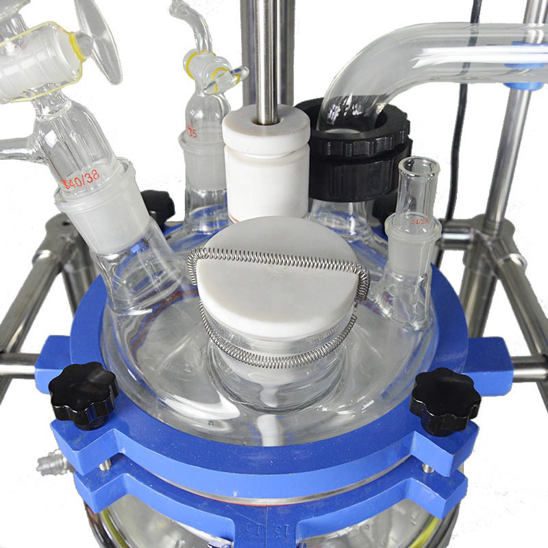 Double Layer Polymerization Jacketed 200L Chemical Glass Reaction Kettle