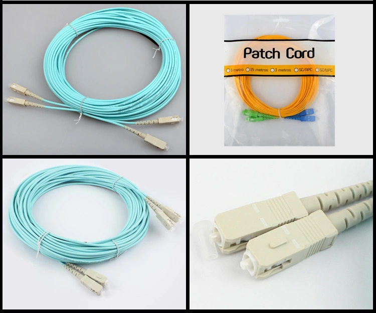 Fiber Optical Armored Patch Cord Sc-Sc mm Om3 Dx Fiber Optic Patch Cord for FTTH
