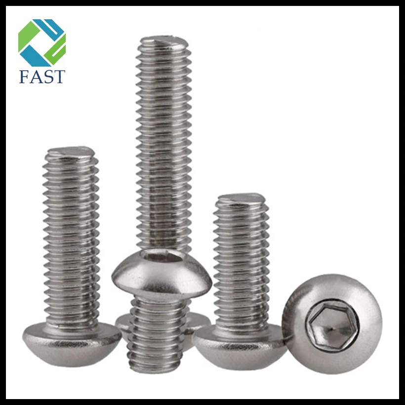 Stock ISO7380 Stainless Steel A2-70 Hexagon Socket Button Head Screw