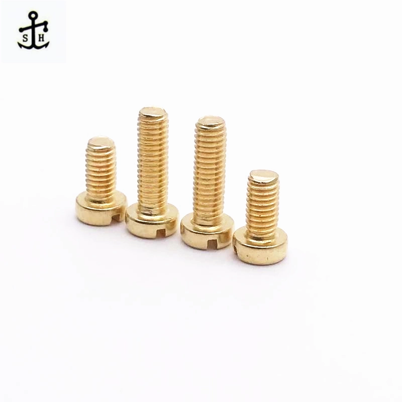 Customized Flat Slotted Brass Chicago Binding Screws Steel Stainless Steel DIN84 Slotted Cheese Head Screws