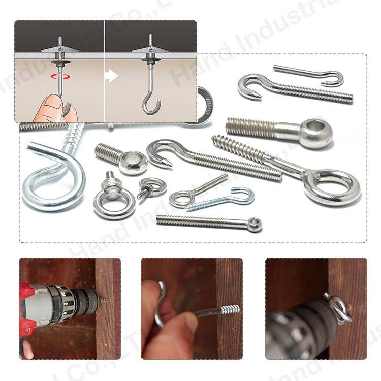 Hand Supply Carbon Steel Zinc Plated Moderate Price M3 M4 M5 Closed Eye Hook Tapping Screw
