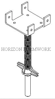 Screw Jack Foot with Acme Trapezoidal Thread for Scaffold