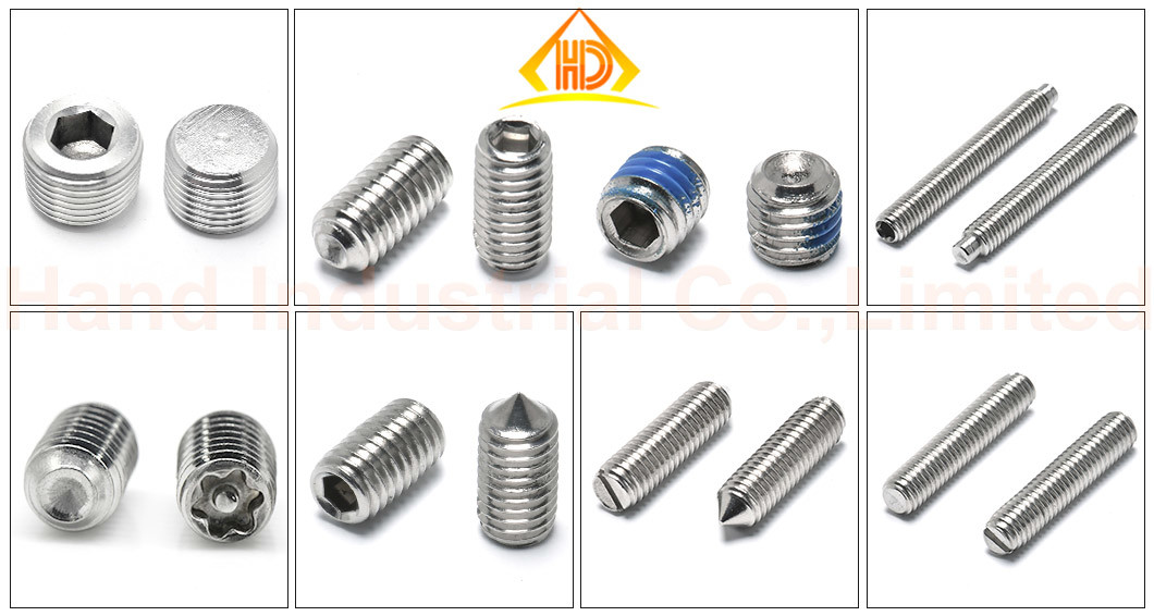 Hand Industrial M2 M4 Stainless Steel Nylon Patch Hex Socket Cup Point Set Screw
