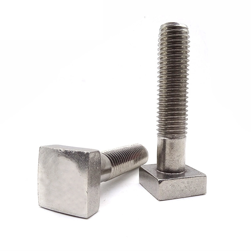 Customized A2 A4 Square Head T Shape Bolt Track Bolt in Square Head