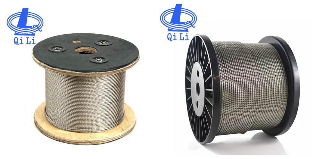 High Carbon 316 Grades 7X19 Stainless Steel Wire Rope