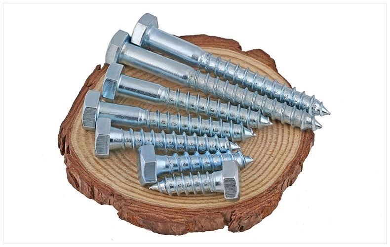 M6 M8 M10 304 Stainless Steel Hex Self Tapping Screw / DIN571 Hex Head Wood Screw