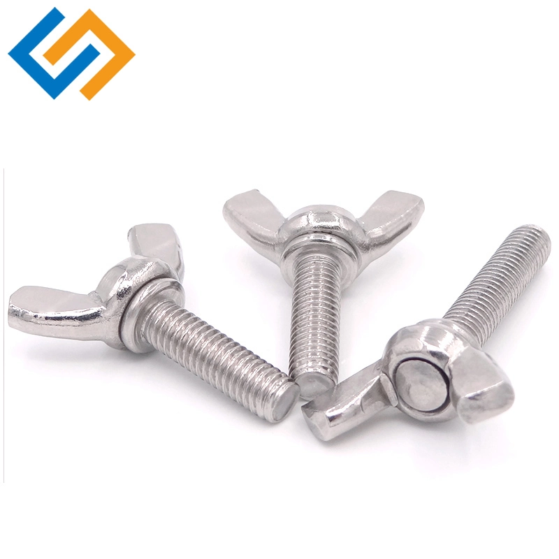 Stainless Steel Butterfly Wing Screw Claw Hand Bolt Thumb Handle Screw with Full Thread M3~M24