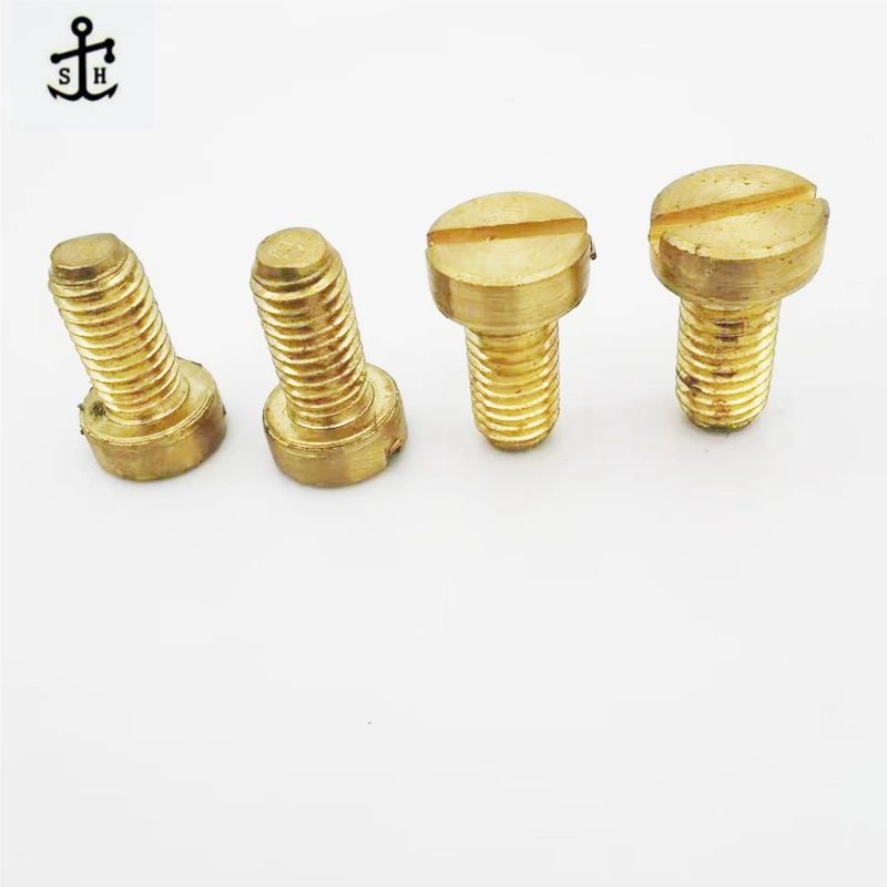Customized Flat Slotted Brass Chicago Binding Screws Steel Stainless Steel DIN84 Slotted Cheese Head Screws