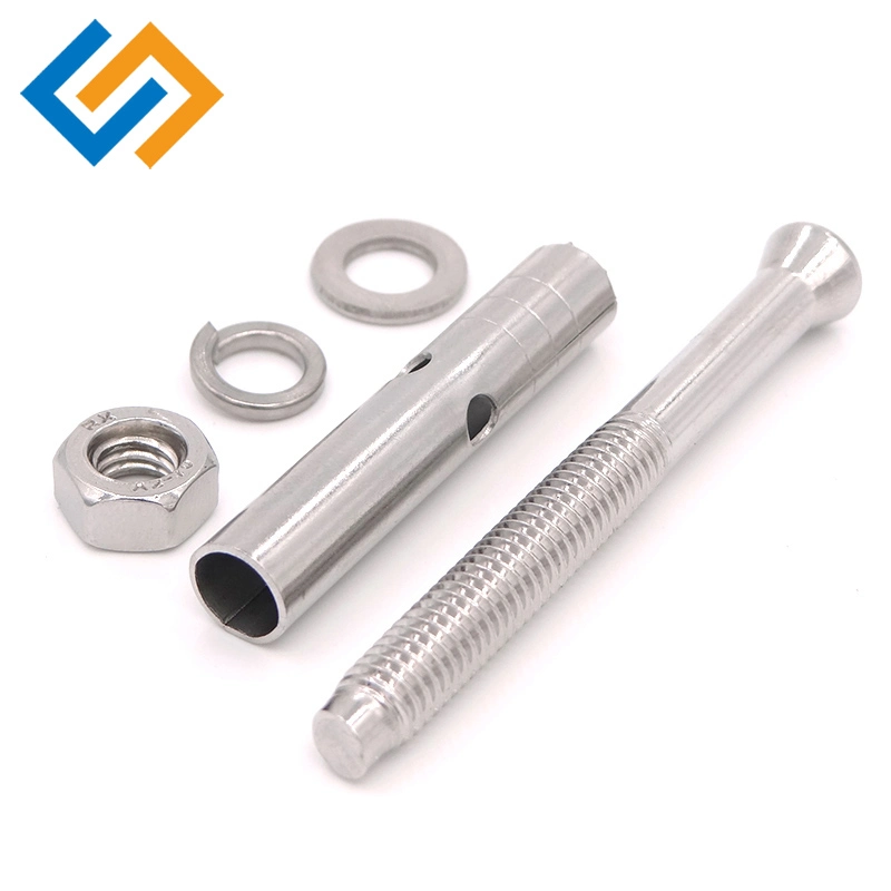Stainless Steel SS304 Steel Zinc Plated Dyna Bolt Expansion Bolt Sleeve Anchor Fix Bolt Shield Anchor Wedge Anchor Screw M6~M16