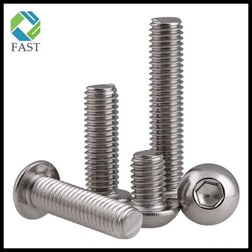 Stock ISO7380 Stainless Steel A2-70 Hexagon Socket Button Head Screw
