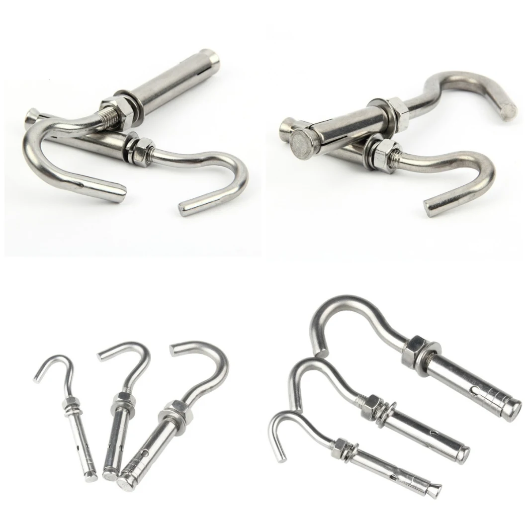 Hook Type Expansion Anchor Bolts Stainless Steel J Bolt