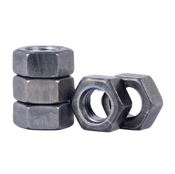 Black Color Carbon Steel Hex Nut Supplier Hexagon Nut DIN934 Nuts