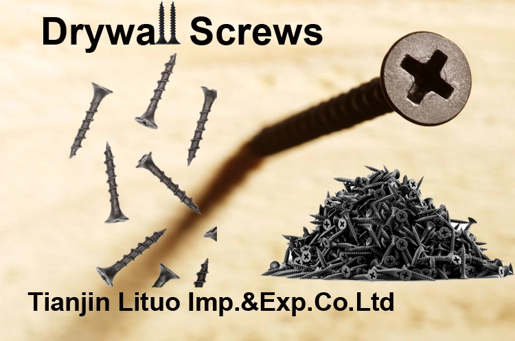 Black Phosphated Bugle Head Gypsum Board Dry Wall Drywall Screws