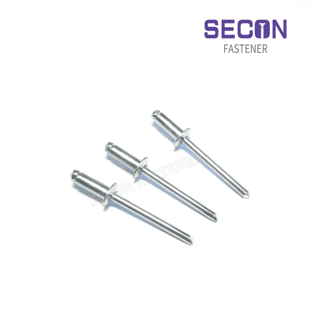 China Export Factory High Strength Fastener DIN7337 Aluminium Steel Blind Rivet Open Blind Rivets Made in China