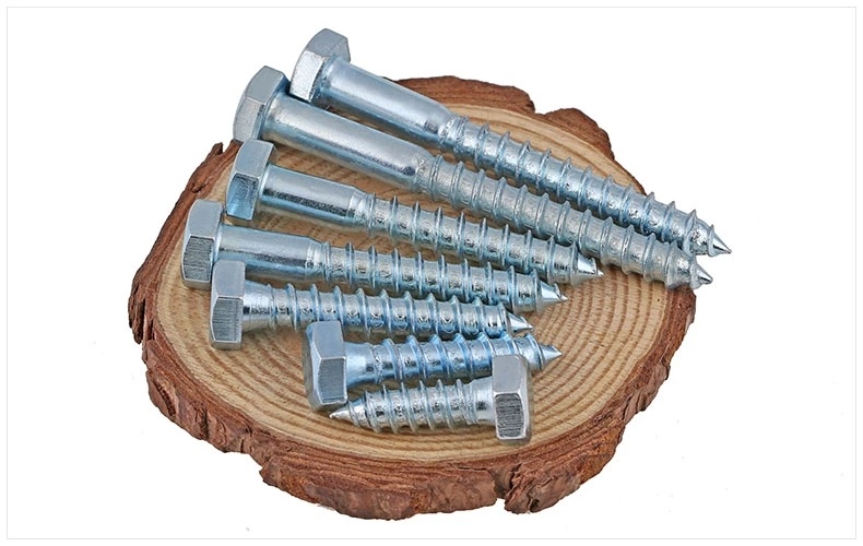 M8 M10 304 Stainless Steel Hex Self Tapping Screw / DIN571 Hex Head Wood Screw
