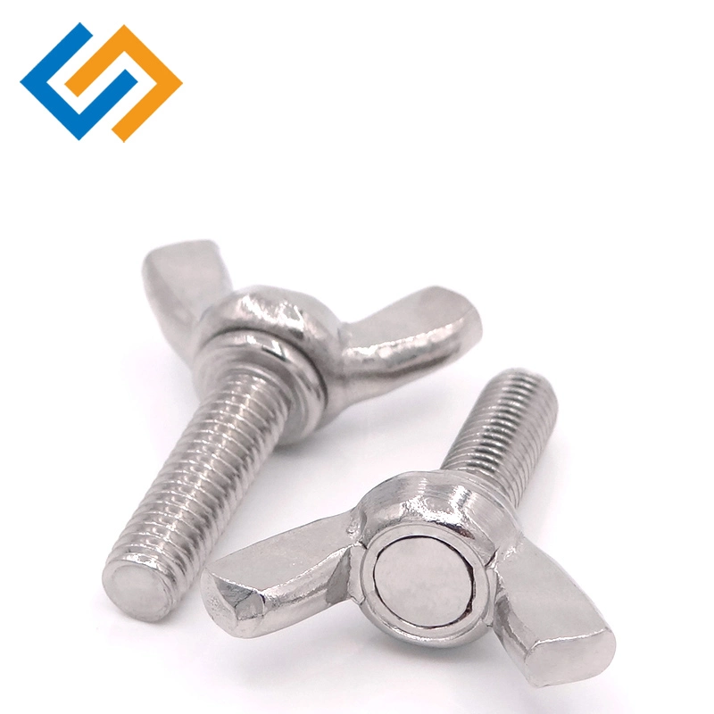 Stainless Steel Thumb Handle Screw Butterfly Wing Screw Claw Hand Bolt with Full Thread M3~M24