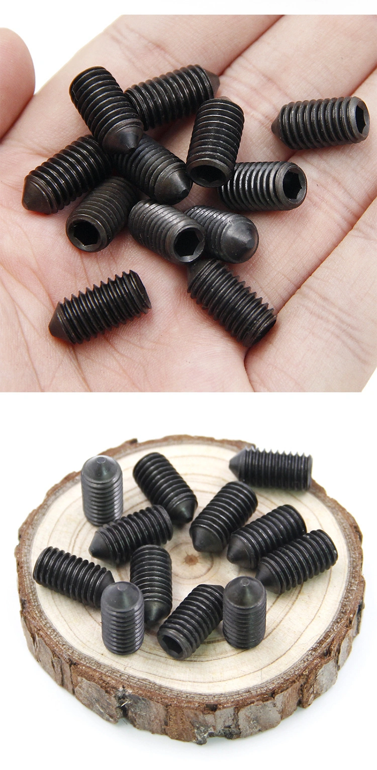 Security Screws for Acrylic Sheet Alloy Steel DIN 914 Hexagon Socket Set Screws with Cone Point