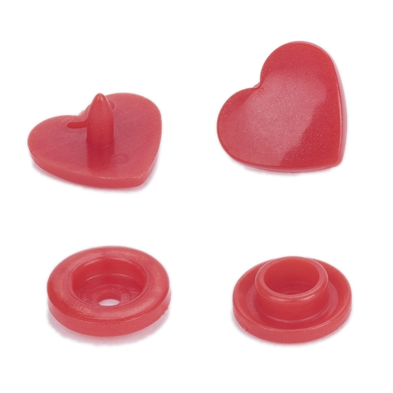 12mm T5 Heart Resin Colorful Fasteners Press Stud Socket Button