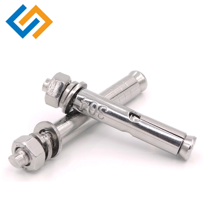 Stainless Steel SS304 Steel Zinc Plated Dyna Bolt Expansion Bolt Sleeve Anchor Fix Bolt Shield Anchor Wedge Anchor Screw M6~M16