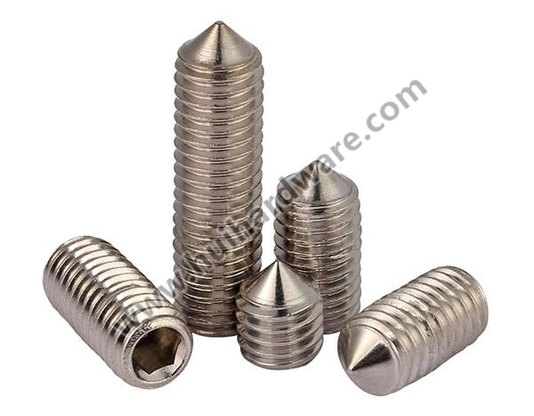 DIN914 Stainless Steel Hex Socket Set Screw Grub Screw with Cone Point
