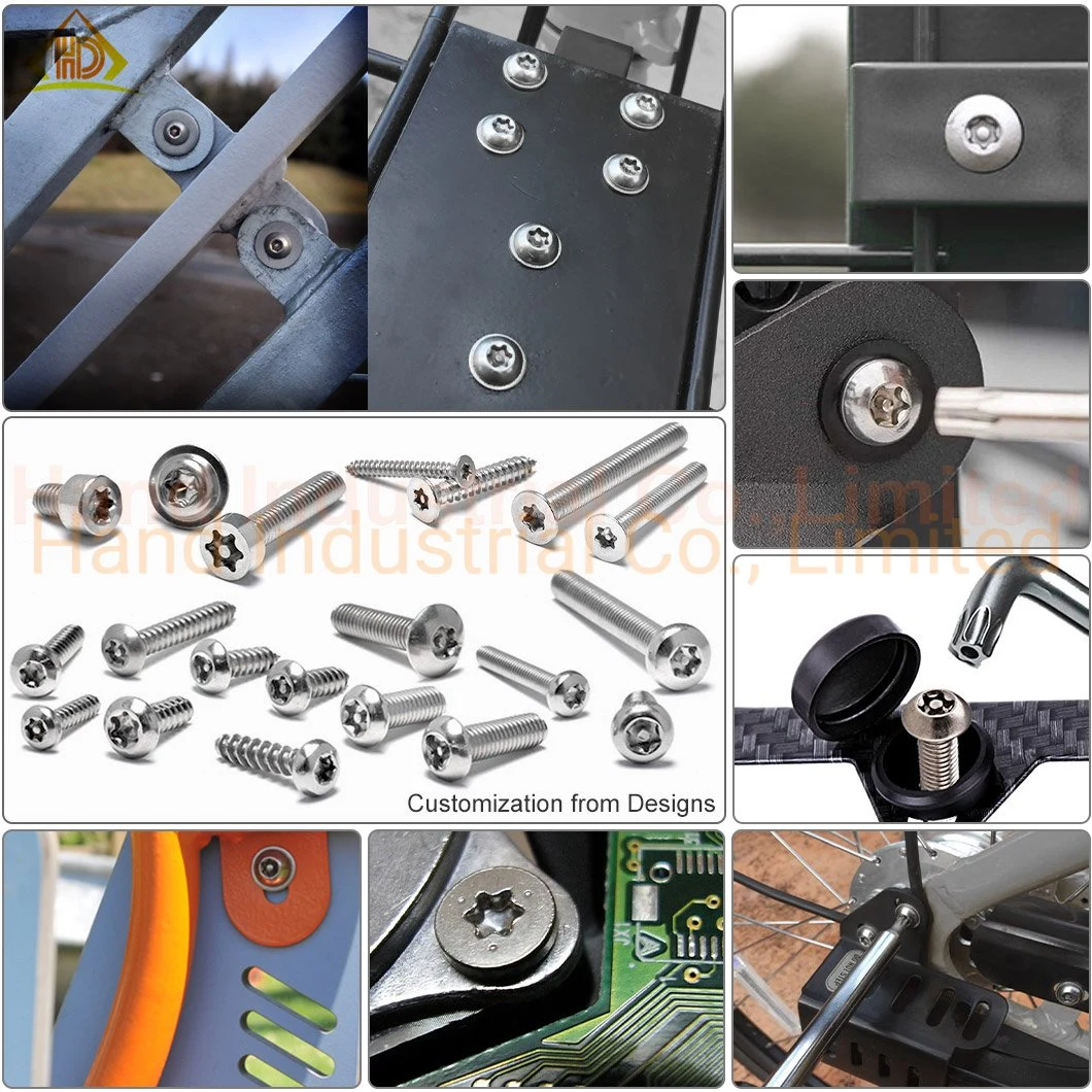 Torx Security Screw Pin Button Head Stainless Steel Machine Screws