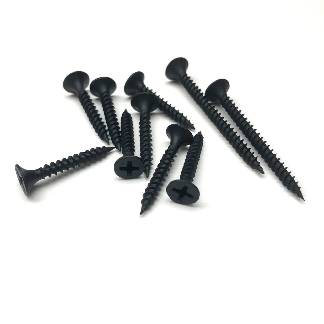 Coarse Thread Drywall Screw with Phillips Drive Black Oxide Finsh
