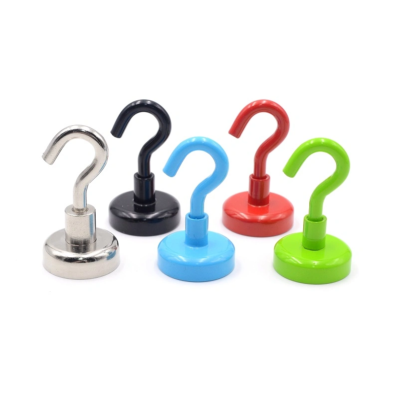 Screw Hole Strong Holding Full Neodymium Magnet Colorful Pot Hook