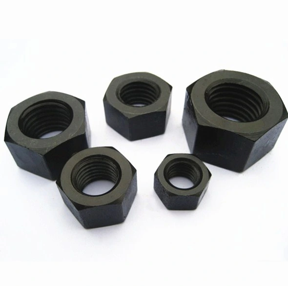 Black Color Carbon Steel Hex Nut Supplier Hexagon Nut DIN934 Nuts
