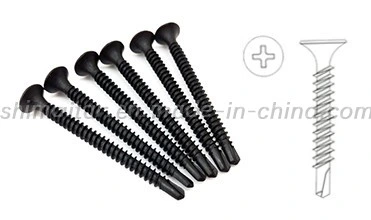Special Black Phosphated Phillip Pan Framing Head Self Drilling Screw with Serrated for Gypsum Board