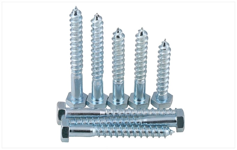 M8 M10 304 Stainless Steel Hex Self Tapping Screw / DIN571 Hex Head Wood Screw
