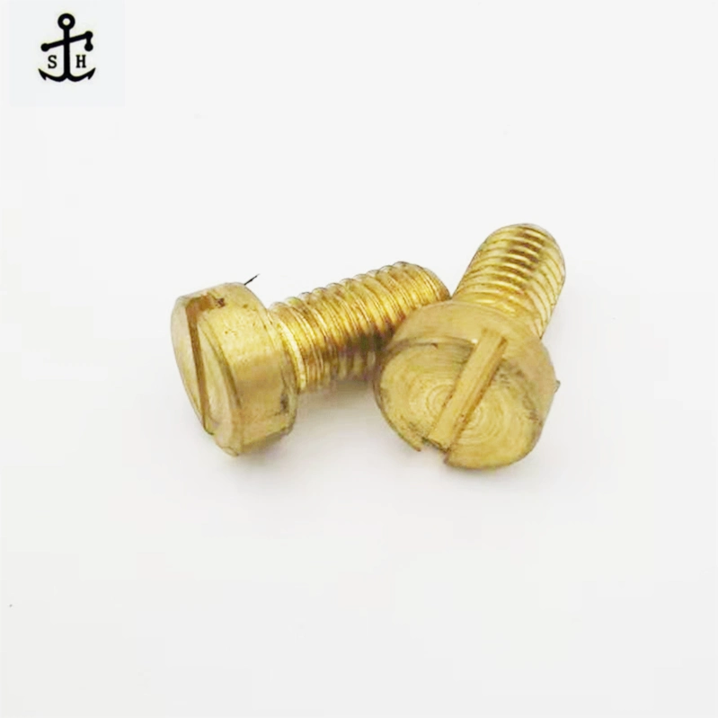 Customized Flat Slotted Brass Chicago Binding Screws Steel Stainless Steel DIN84 Slotted Cheese Head Machine Screw