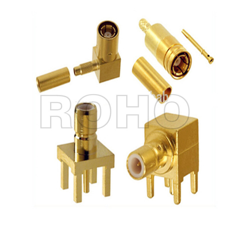 Straight Thread Hexagonal RF Coaxial SMB Male Plug Connector for Cable