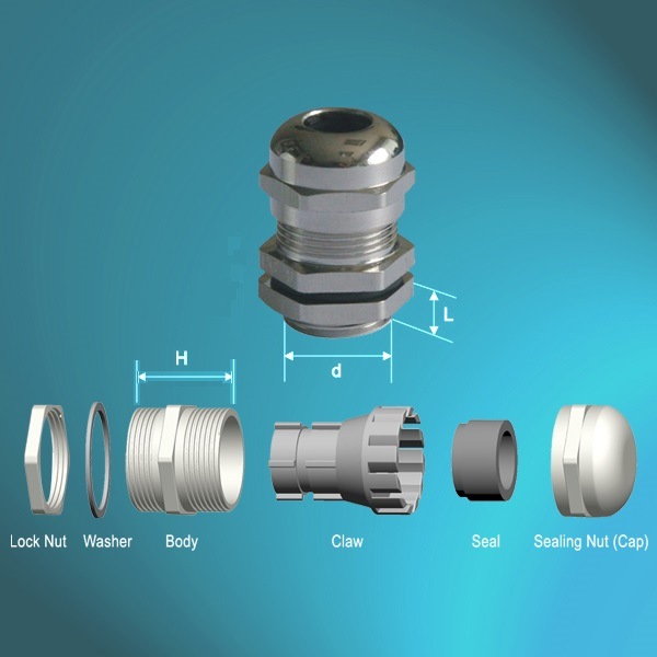 Brass Dome Watertight Strain Reliefs Metal Cable Gland