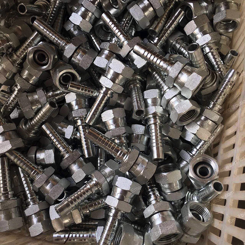 Double Connector Fittings for Hydraulic Hose