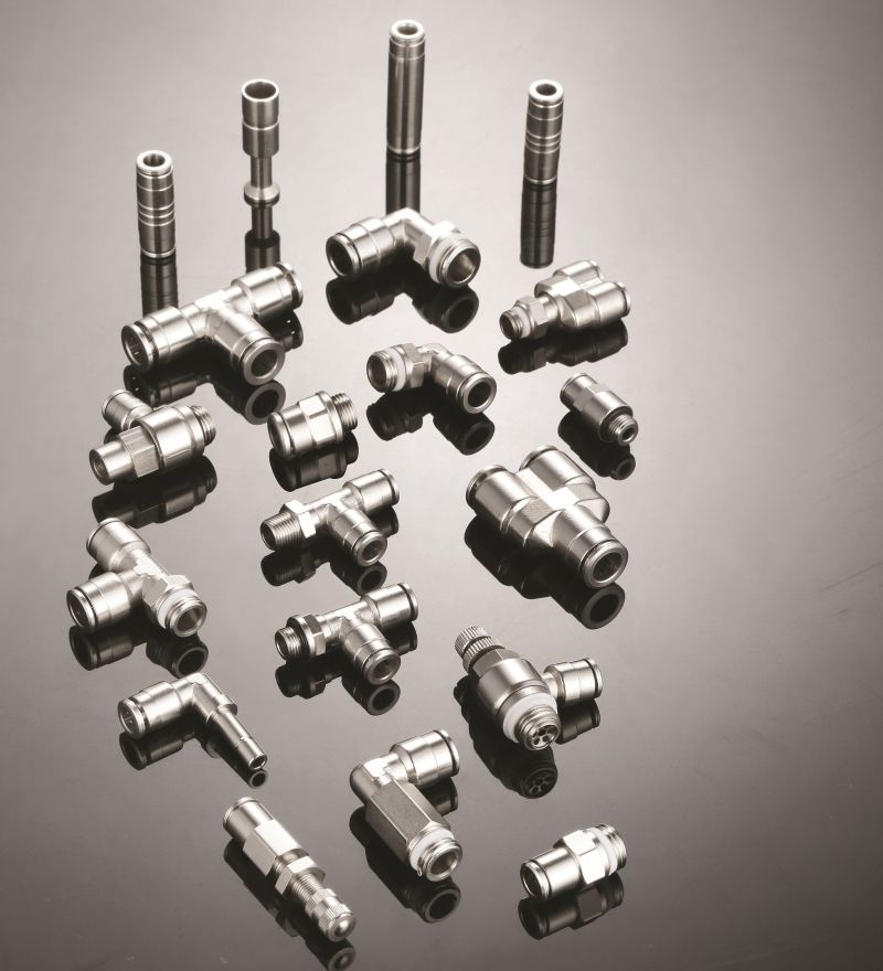 Female Straight Nickel Plated Brass Push in Fittings Pneumatic Fittings