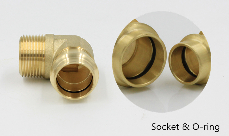 Brass Valve Connectors Press Plumbing Copper Pipe Fittings