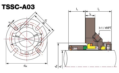 Tssc-A03 Single Cartridge Seal Aesseal Curc Mechanical Seal