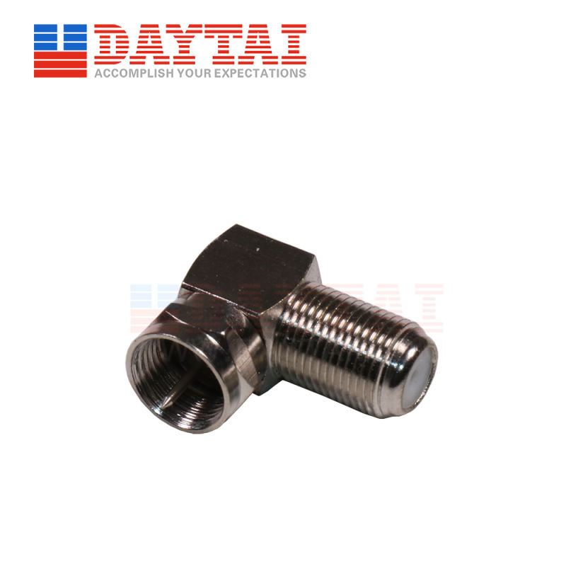 CATV F Adapter F Male to F Female 90 Degree Adapter