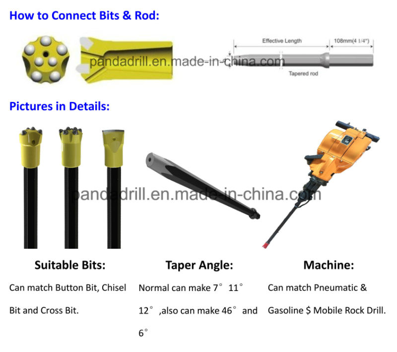 19mm Integral Drill Steel, Hex19 Integral Drill Rods